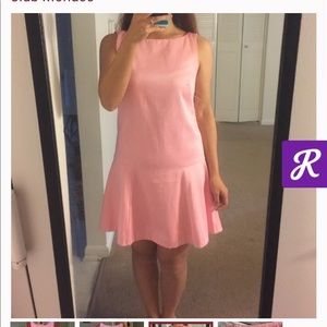 Club Monaco Pink Drop Waist Ribbed Dress Sz 6